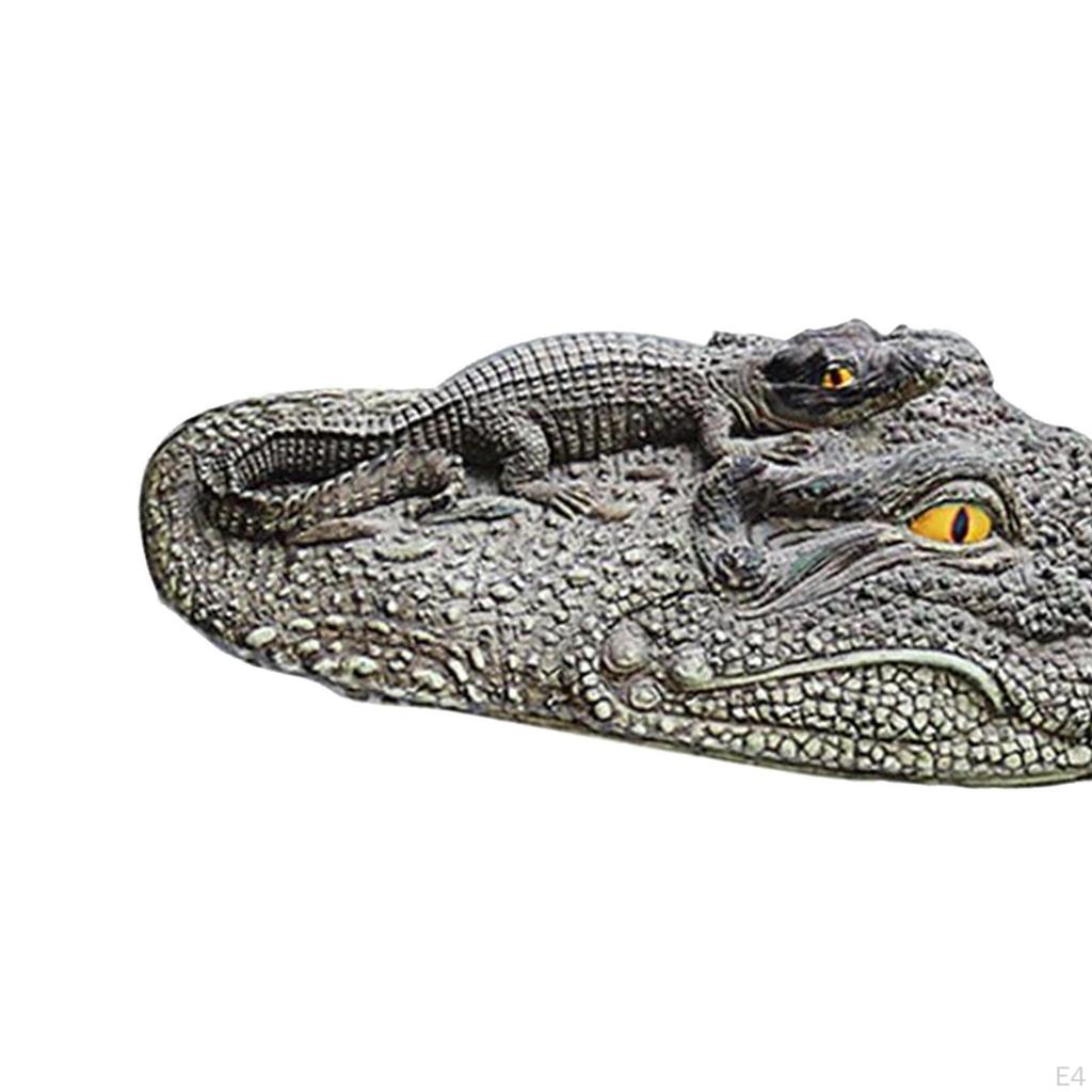 Alligator Head Decoy Pond Float Garden Floating Ornament, UV Protected Exterior to the