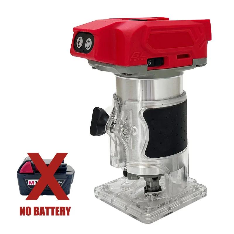 

Для Milwaukee Безщітковий Електричний Тример 800 Вт 30000 об/хв Акумуляторний Компактний Фрезер 5 швидкостей Машина для Обрізання Деревини Акумулятор 18 В