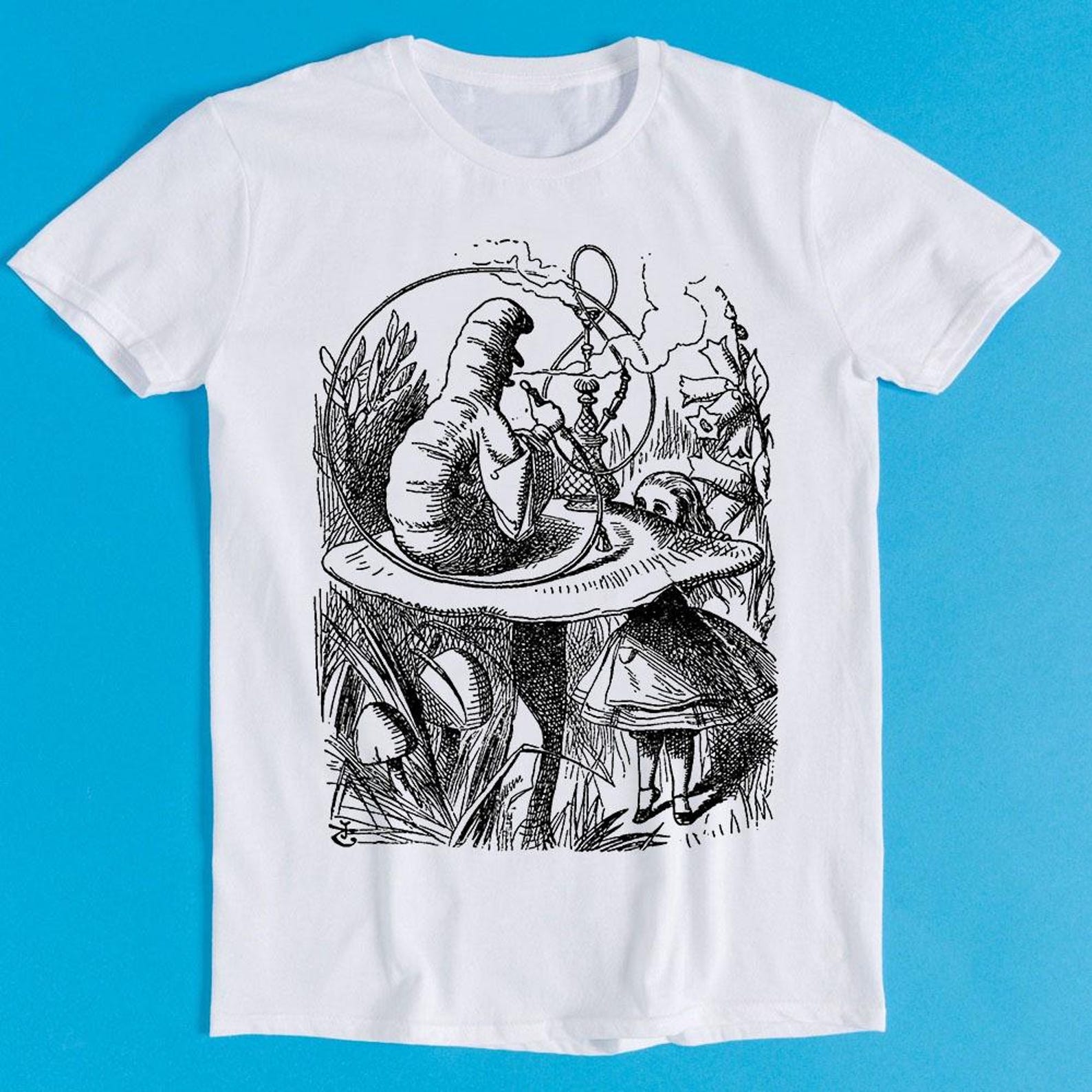 The Caterpillar Parody Alice In Wonderland Psychedelic Cool Gift Tee T-Shirt K441 S