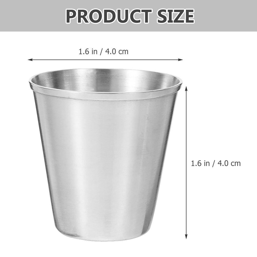 

18pcs Stainless Steel Cups 30Ml Shatterproof Reusable Metal Drinking Glasses For Beer Coffee Juice Portable Camping Cup Kitchen