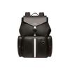 Classic Stripe Leather Backpack Medium Men Backpacks Black 6238750