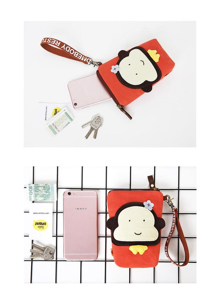 Three-Color Patchwork Mini Canvas Handbag for Women - Cute 6-Inch Phone Bag