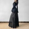 Chic Mesh Splicing One-Shoulder Trumpet Sleeve Dress