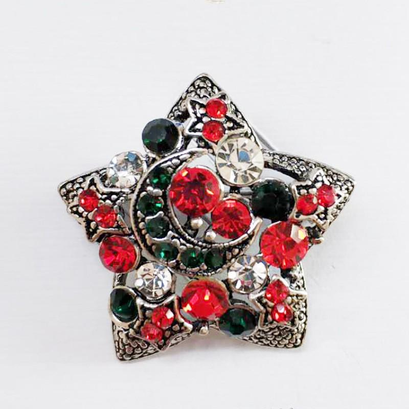 Exquisite Rhinestone Christmas Bell Brooch and Lapel Pin Ornament