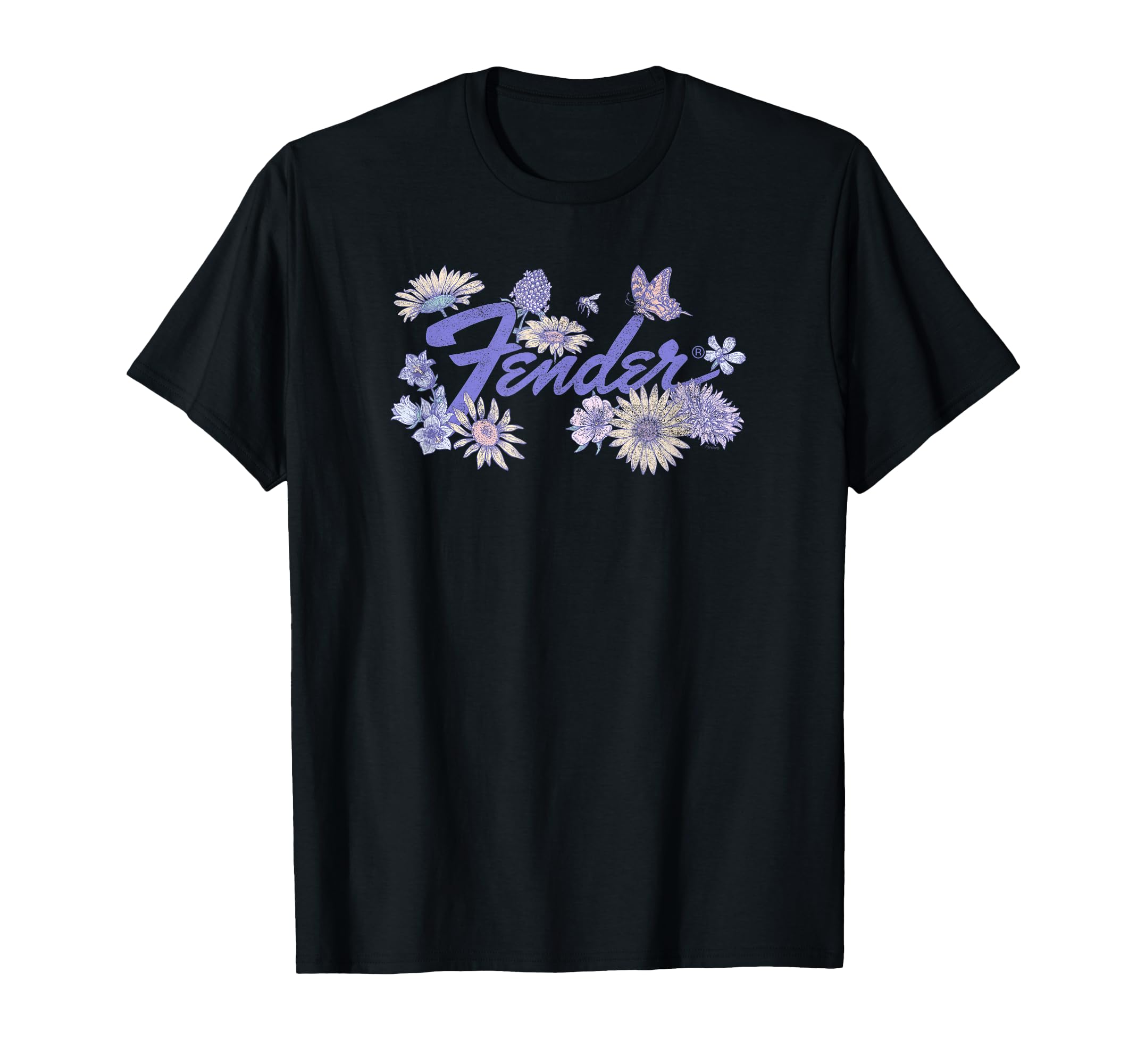 

Fender Spring Time Animals And Flowers Distressed Logo T-Shirt чорний