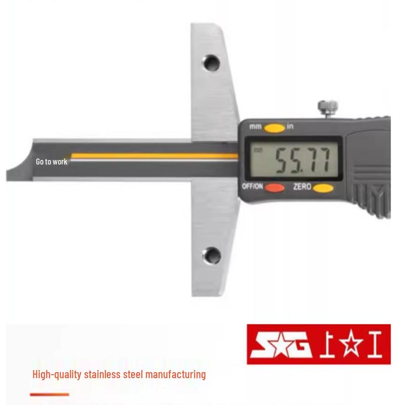 Shanggong Electronic Digital Stainless Steel Depth Caliper Ruler 0-300mm Vernier 0-150mm