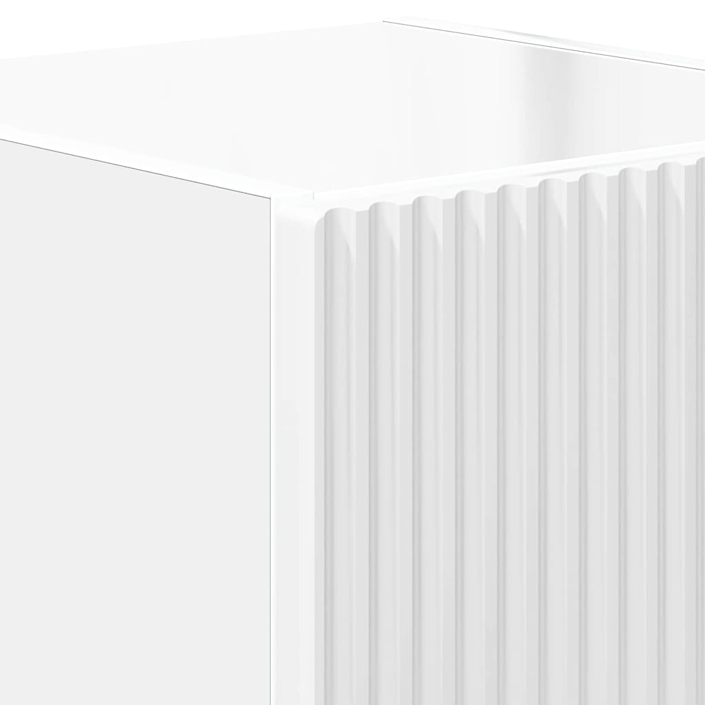 Wall Mounted TV Cabinet Glossy White 30 X 31 X 40 Cm Engineered Wood