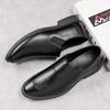 Men's new one-pedal lazy business casual leather shoes soft-soled breathable pointed shoes men