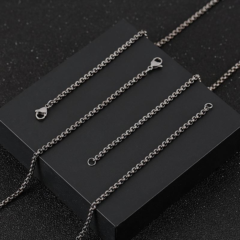 O -Shaped Chain Titanium Steel Men 'S Necklace Men 'S And Women 'S Chain Titanium Steel Chain