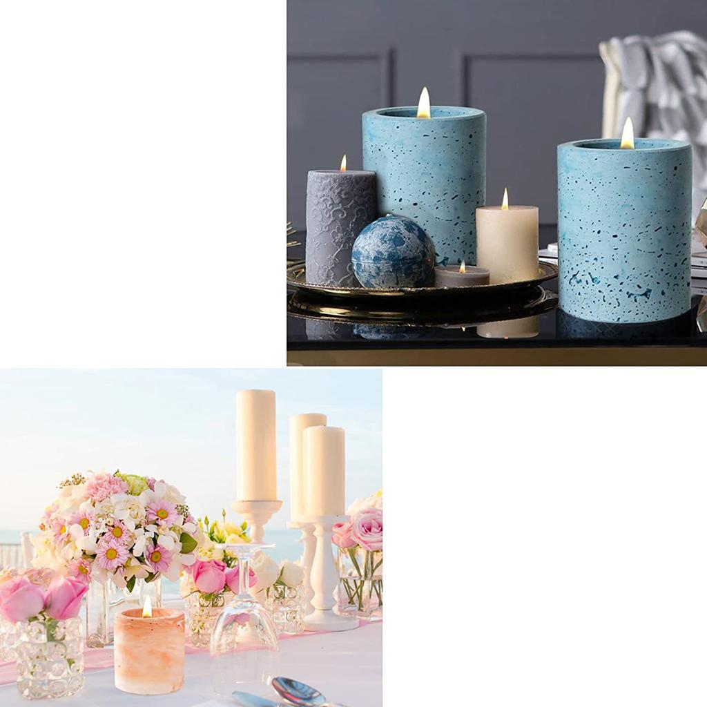 Diy Cylindrical Silicone Candle Molds With Cover Multi Functional Hand-made Leak-proof Containers For Candle Making