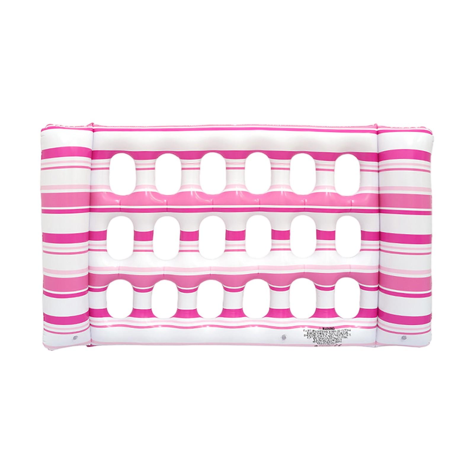 

Надувной бассейн для отдыха на воде, плавающий для взрослых, утолщенный, кровать для вечеринки на воде, цветной, полосатый, плавающий One Size