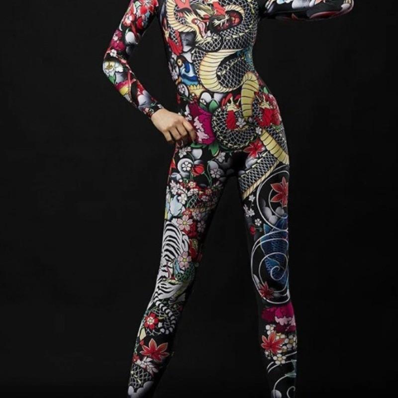 

Взрослые Змея Дракон Тигр Животные 3D Цифровая Печать Колготки Комбинезон Женщины Мужчины Хэллоуин Косплей Вечеринка Карнавальный Костюм S