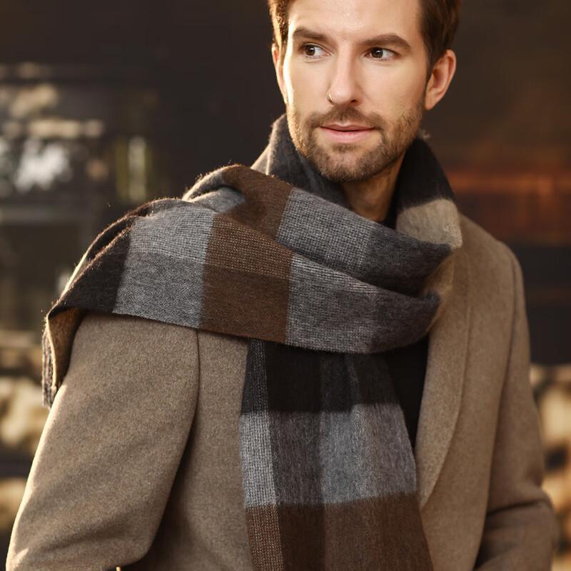 

Мужской узкий шарф из чистой шерсти Осень/Зима 2025