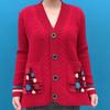 Autumn Winter Women's Knitted Cardigan Sweater Thickened Plus Size Cardigan Jacket V-neck Twist Loose Knitted Short Jacket