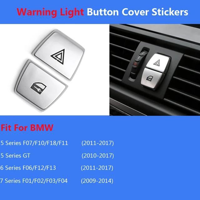 Chrome Button Stickers Cover Trim For BMW 5 6 7 Series X3 X4 X5 X6 F10 F07 F11 F01 F02 F06 F12 F25 Interior Hanbrake Accessories
