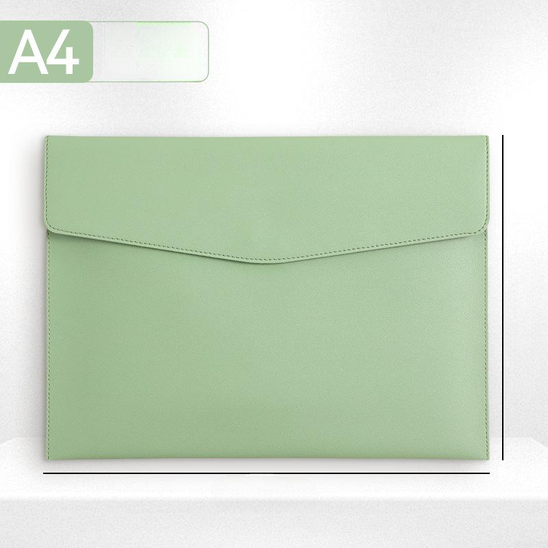 Faux Leather Document Bag, Business Information Bag, A4 Folder, School and Office Supplies, Storage Bag