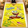 Flannel BlanketSpongeBob Football Warm Soft Throw Blanket for Indoor Sofa Bed Living Room Use