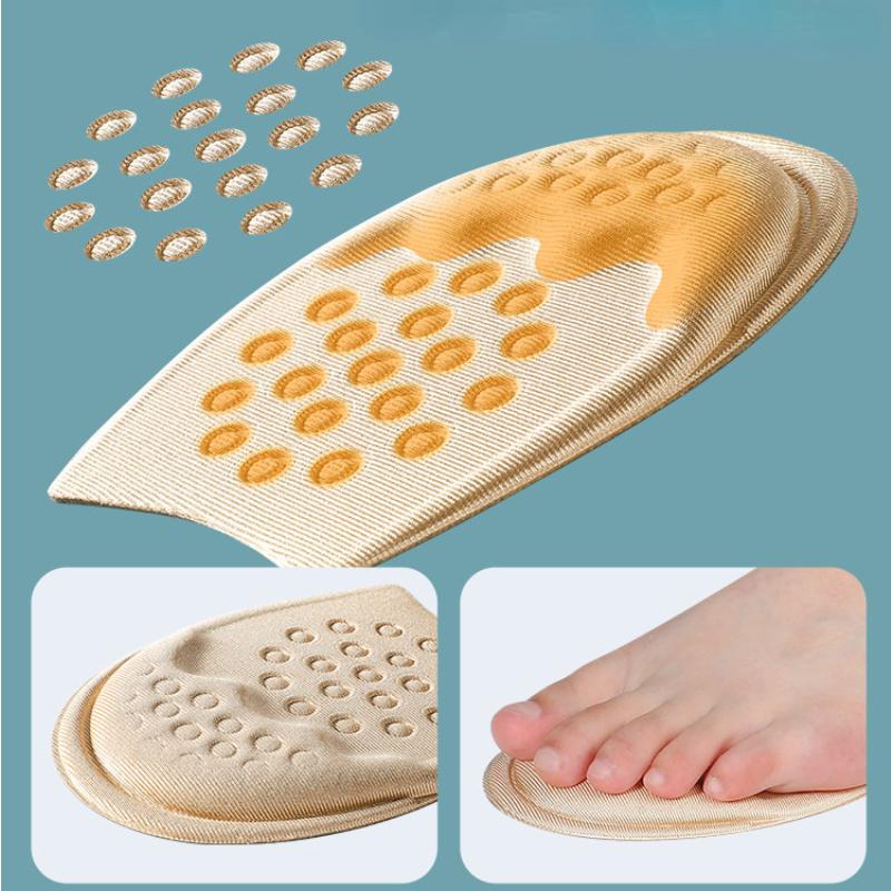 1 Pair Women Men Pain Relief Forefoot Insert Half Insoles Non-slip Sole Cushion Reduce Size Filler High Heels Pain Relief Shoe Care