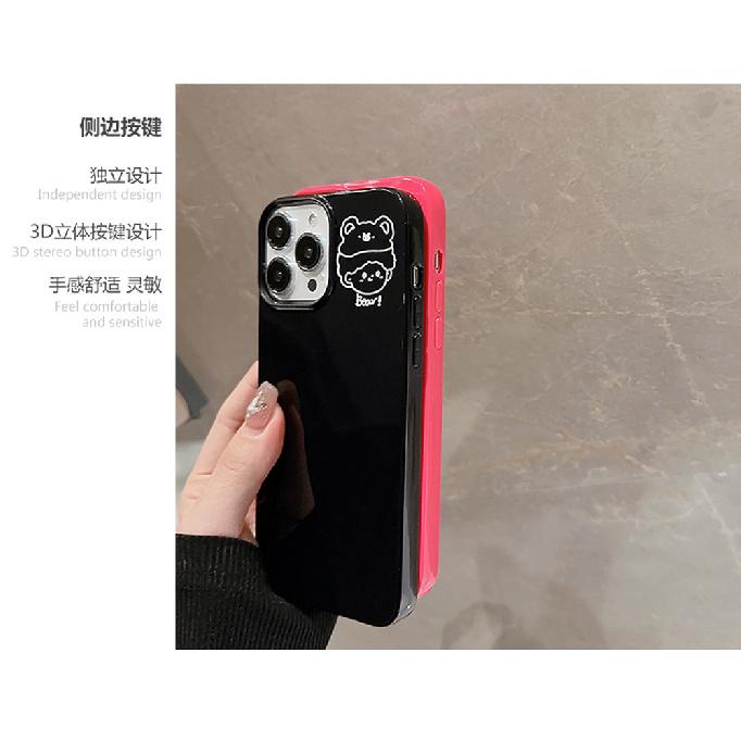 Suitable for couples, iPhone 16, Apple 15 Pro Max phone case, 11/Xs glossy, 8p cute, 14 couple style, 12 soft