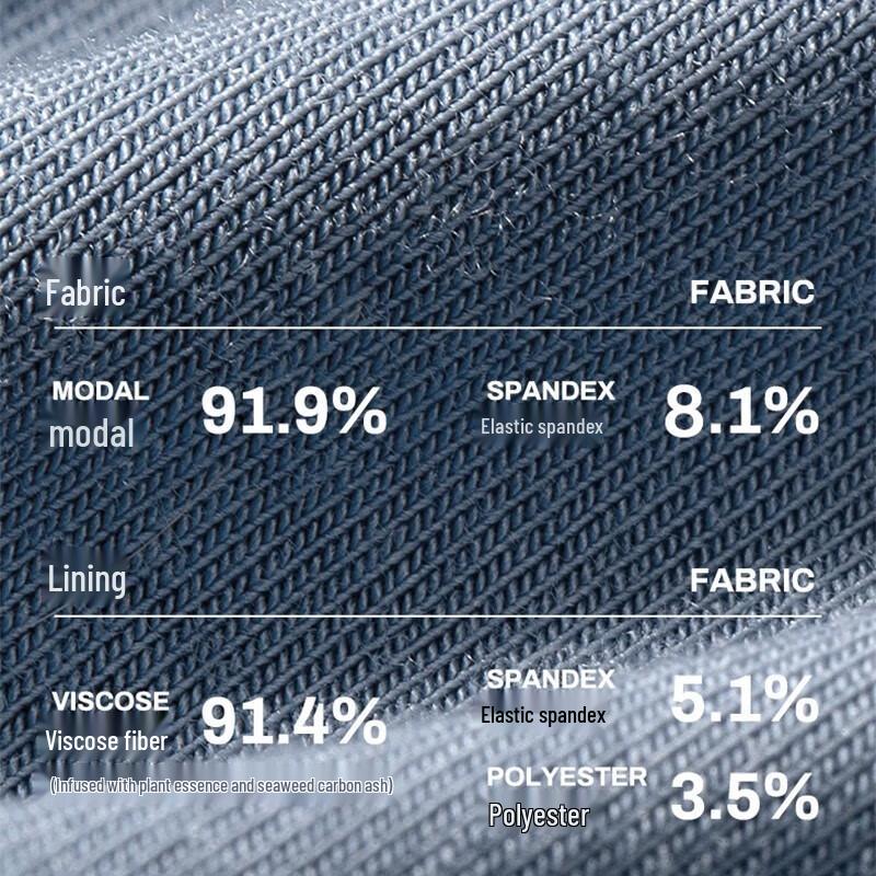 ME FEELING Men's 50S Modal 7A Antibacterial Seamless Boxer Briefs 3-Pack