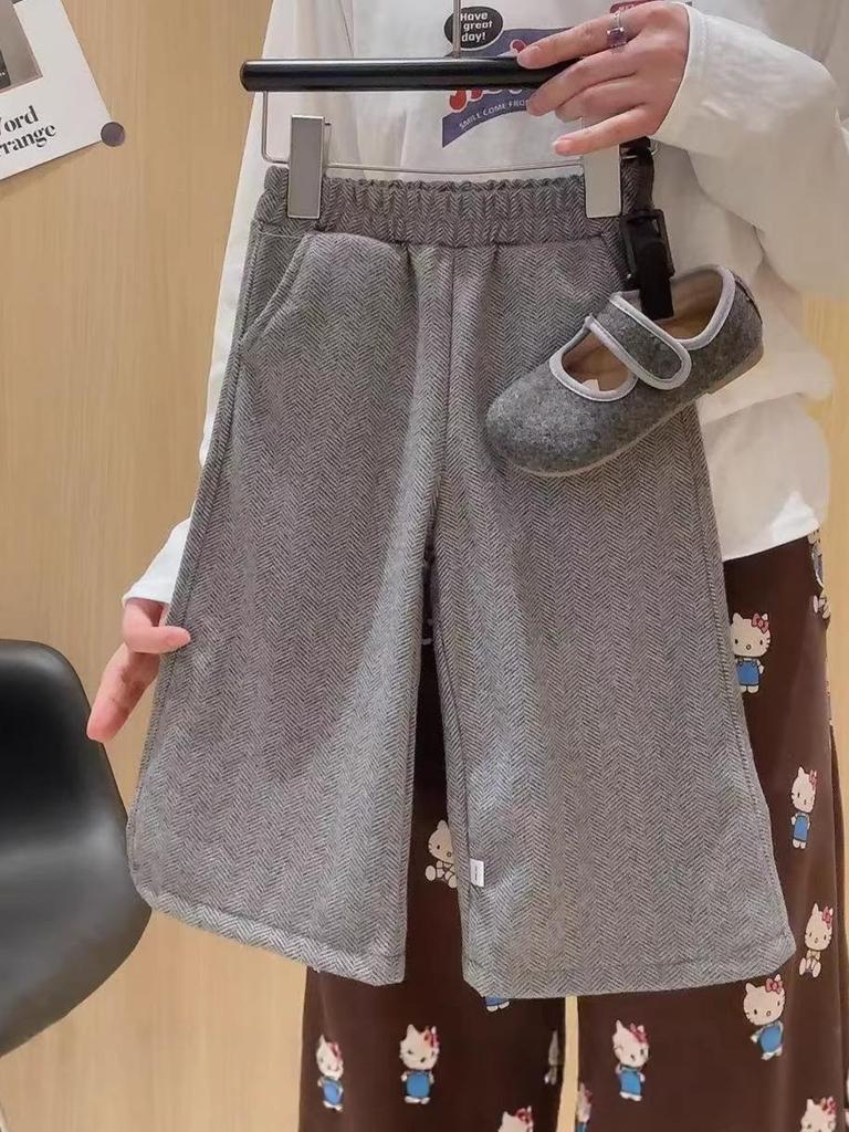 Girl's Korean Chic Tweed Vest Three-Piece Set for Spring/Autumn 2026