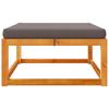 Garden Stool with Cushion 65x65x29 cm Solid Acacia Wood