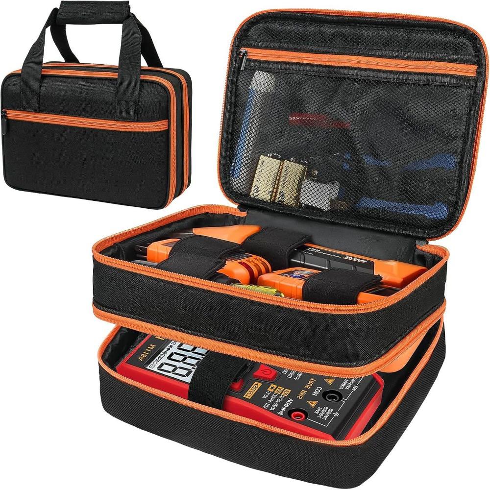 Two Layer Design Tool Storage Bag Portable Mechanic Tool Bag Multimeter Case  Circuit Testing