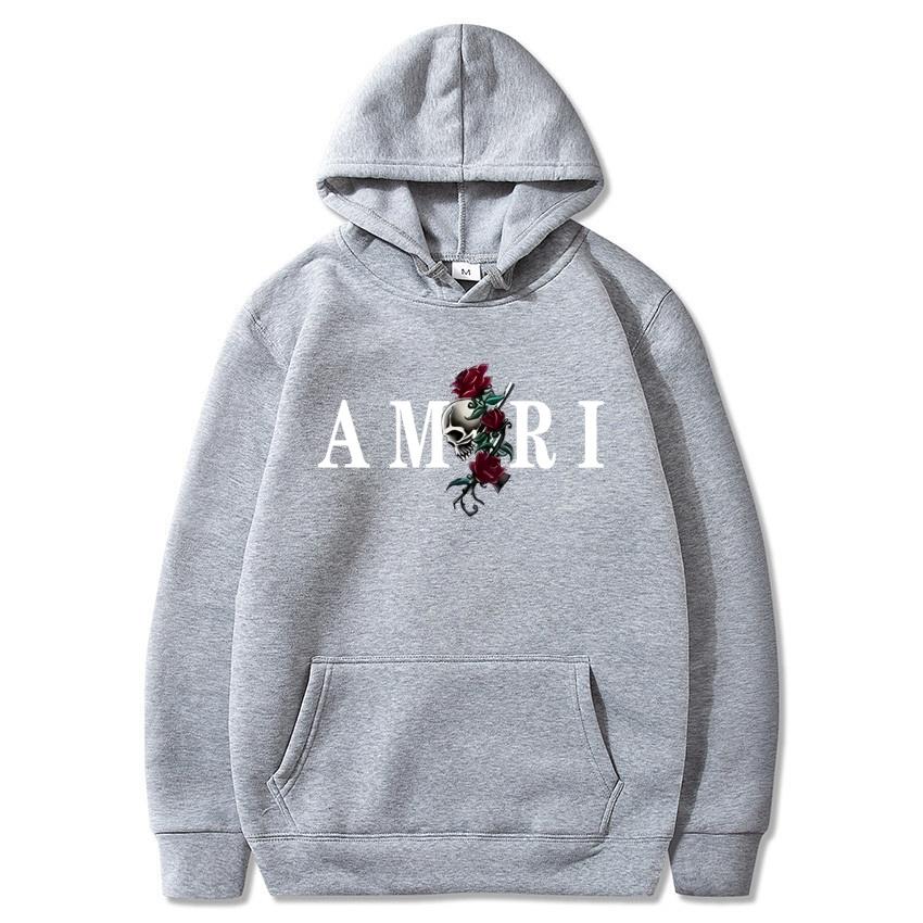 Autumn and Winter Rose Printed Solid Color Hoodie Academic Classic Coat Daily Casual Hoodie Warm Fashion Sportswear