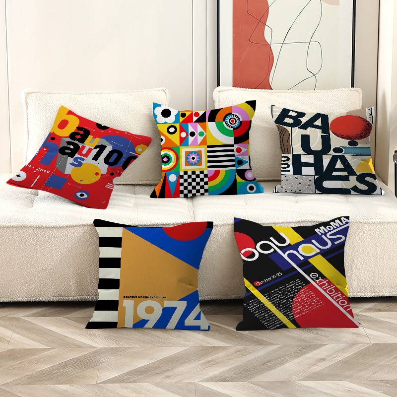 Colorful BBauhaus Pillow Gifts Home Office Furnishings Bedroom Sofa Car Cushion Cover case xcm