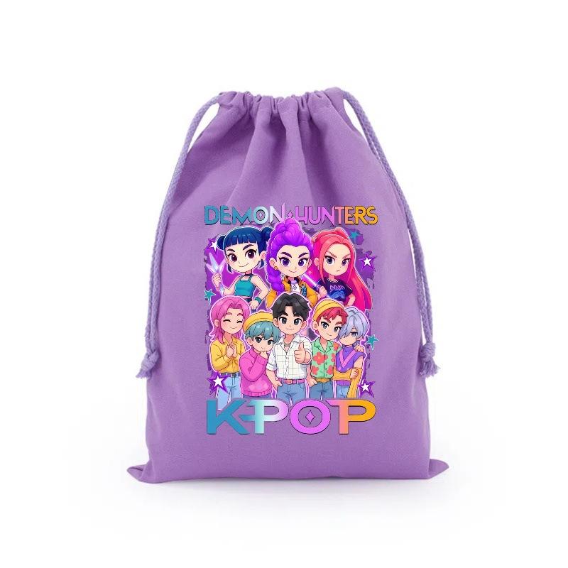 

Мультяшный холщовый мешок-мешок для рта, дорожная сумка для хранения для девочек, детская сумка для хранения 25*32CM