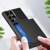 Sliding Card Holder Phone Case for Samsung Galaxy S23 Ultra,Anti-drop PC+TPU Protective Cover