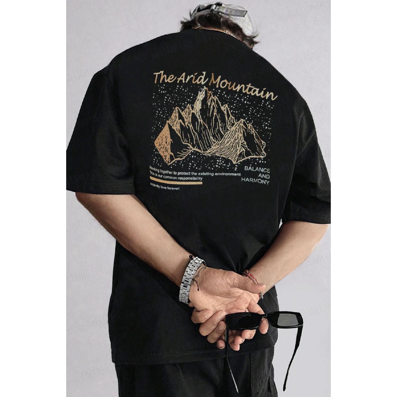 

Мужская черная футболка-бойфренд Salas Arid Mountain Oversize XS чёрный