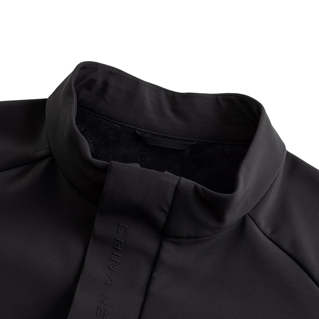 Anta Water-Resistant Business Casual High-Comfort Woven Thick Jacket Men outerwear Basic-Black 152617626-2