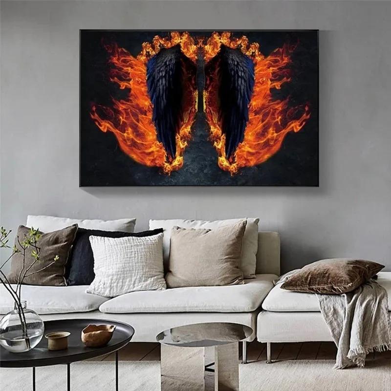 Nordische abstrakte Engelsflügel Poster Leinwand Malerei Poster und Drucke Cuadros Wand Kunst Bilder für Wohnzimmer Dekor