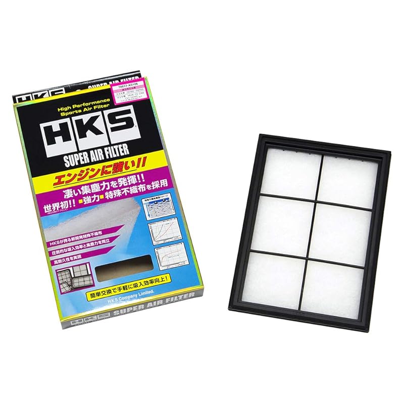 HKS Super Air Filter for Suzuki Alto, Spacia, Hustler, and Wagon R (Compatible with OEM part number 13780-74P00) - Part Number 70017-AS106