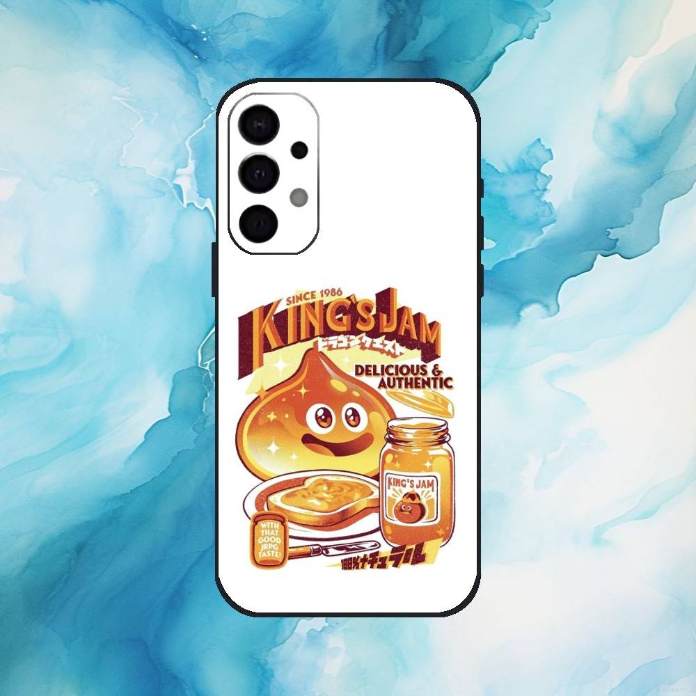 D-Dragon Q-Quest Slime Phone Case For Samsung S25,S24,S21,S22,S23,S30,Ultra,S20,Plus,Fe,Lite,Note,10,9,5G Black Cover