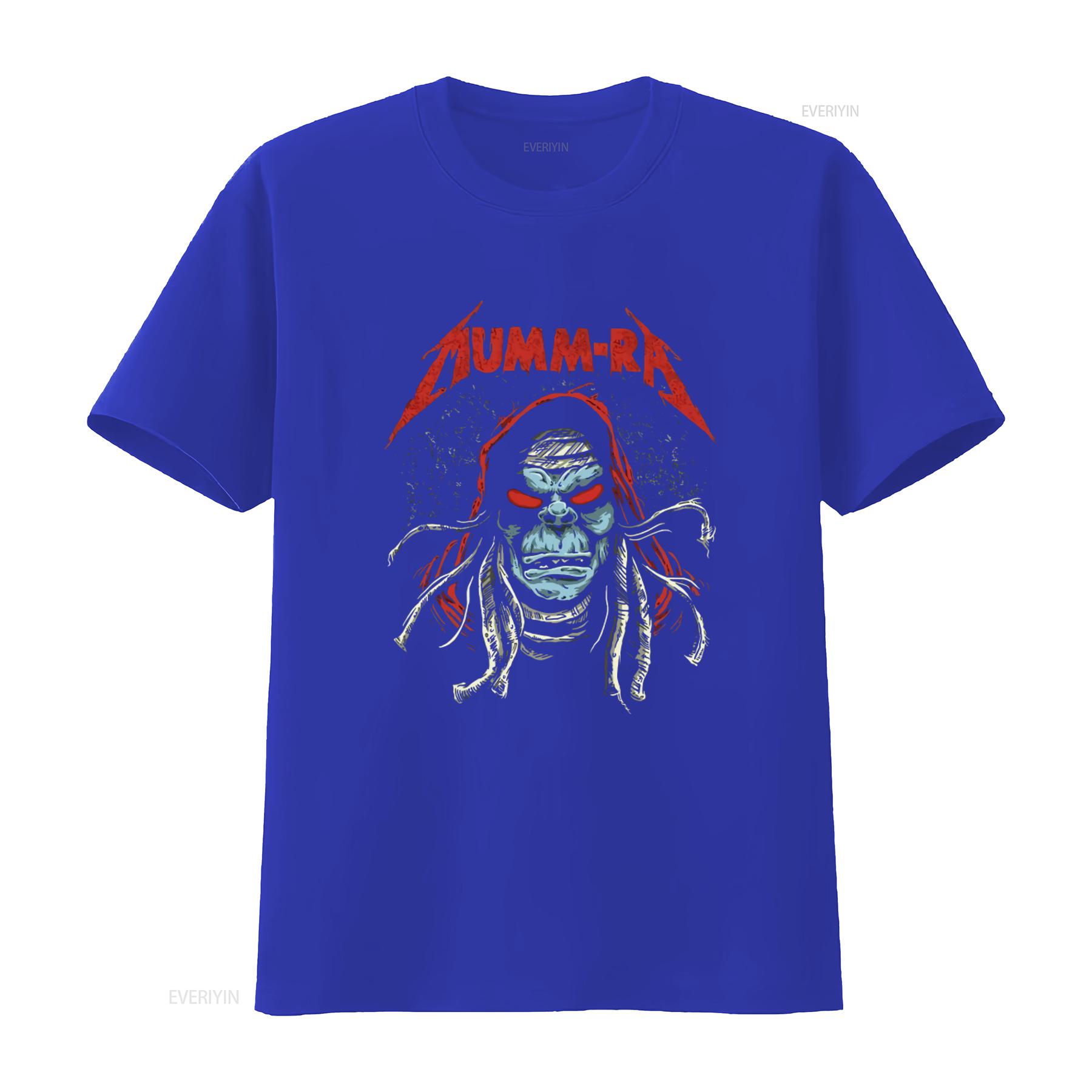 

80s Cartoon Mumm Ra Rock Band Cats Parody T Shirt for vintage Washed streetwear homme Versatile Slightly Casual Breathable S