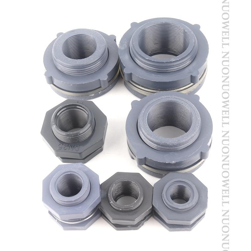 1PCS PVC 1/2"3/4"1"Water Tank Connector Drain Pipe Accessories Aquarium Joints Water Pipe Fittings Thread Adaptor Tank Bulkhead