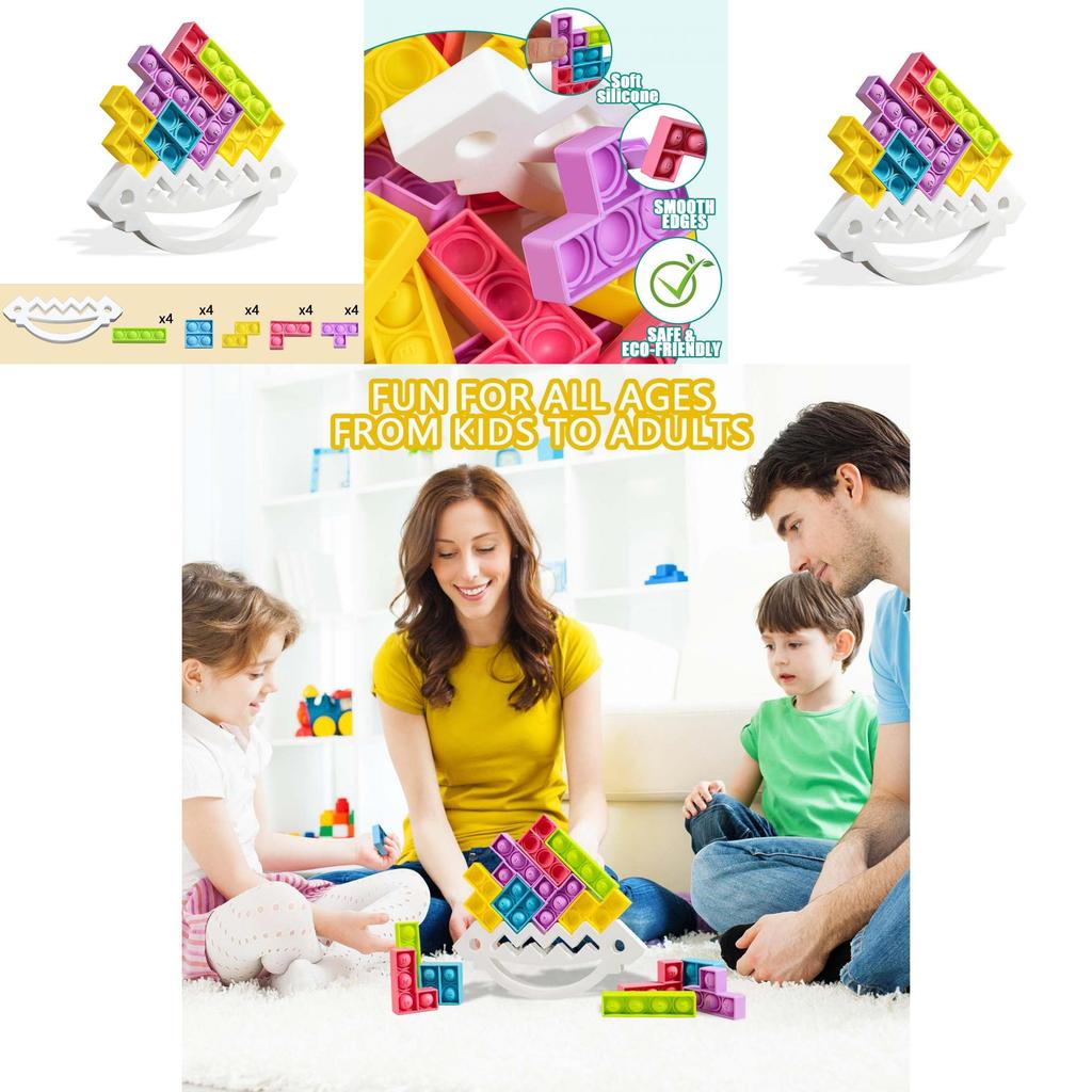 Silicone Kids Stacking Blocks With Balance Fun For Parentchild Play