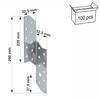 Rafter-purlin connector SPF290R 290mm Right