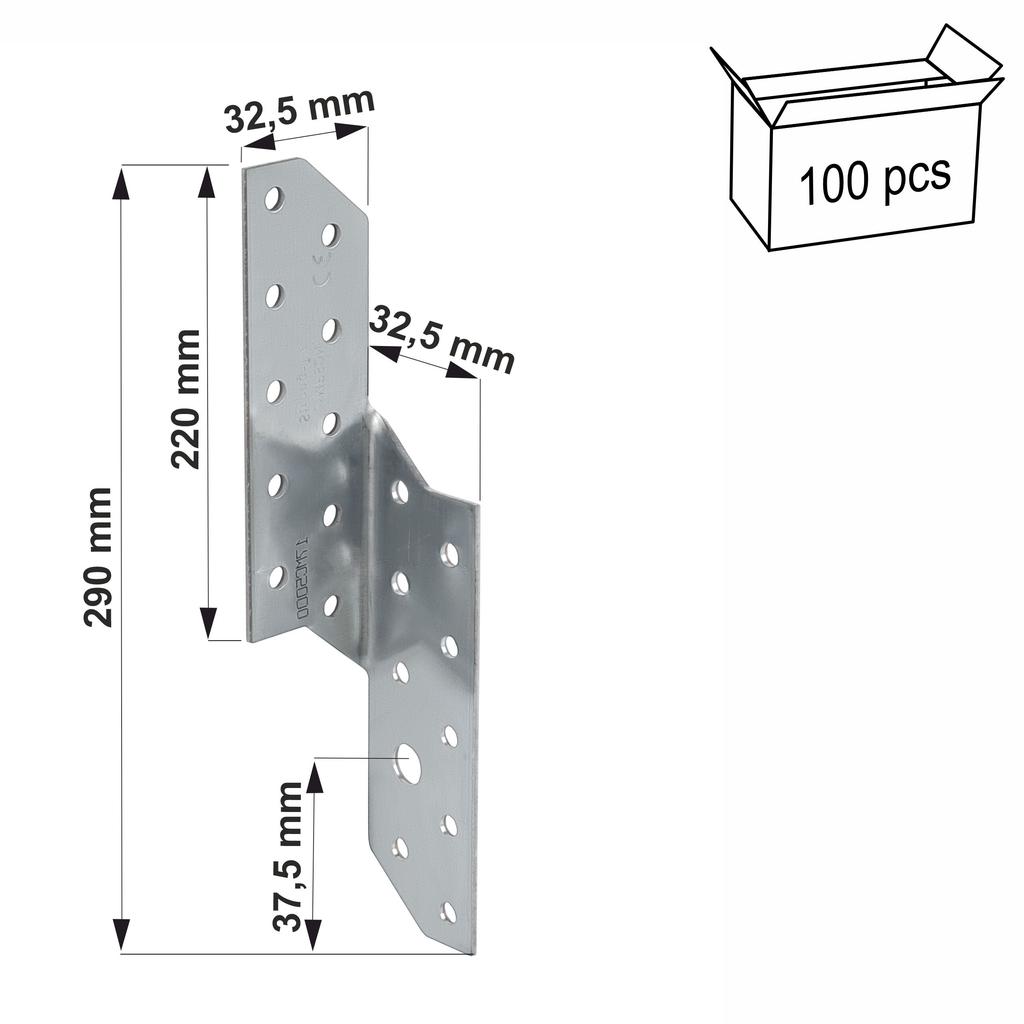 Rafter-purlin connector SPF290R 290mm Right