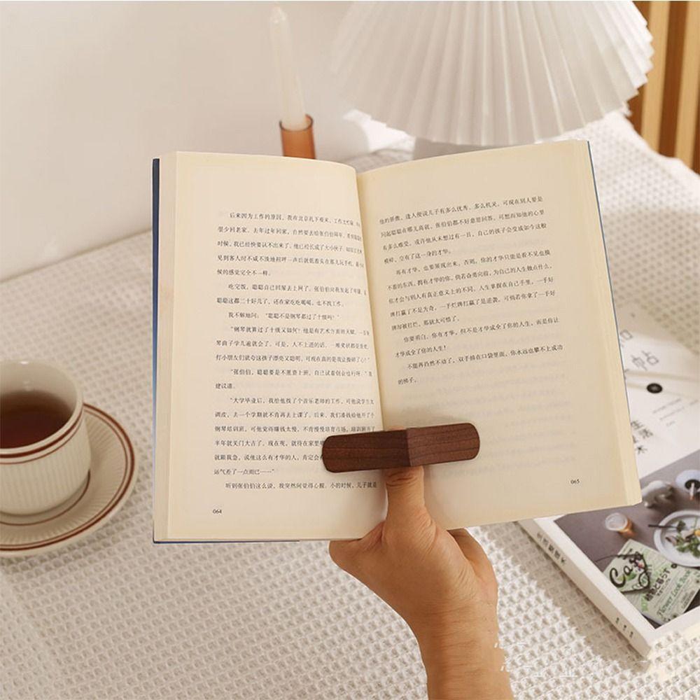 Wooden Bookmarks Page Turning Fixed Book Page Holder Convenient Thumb Book Holder  School Office