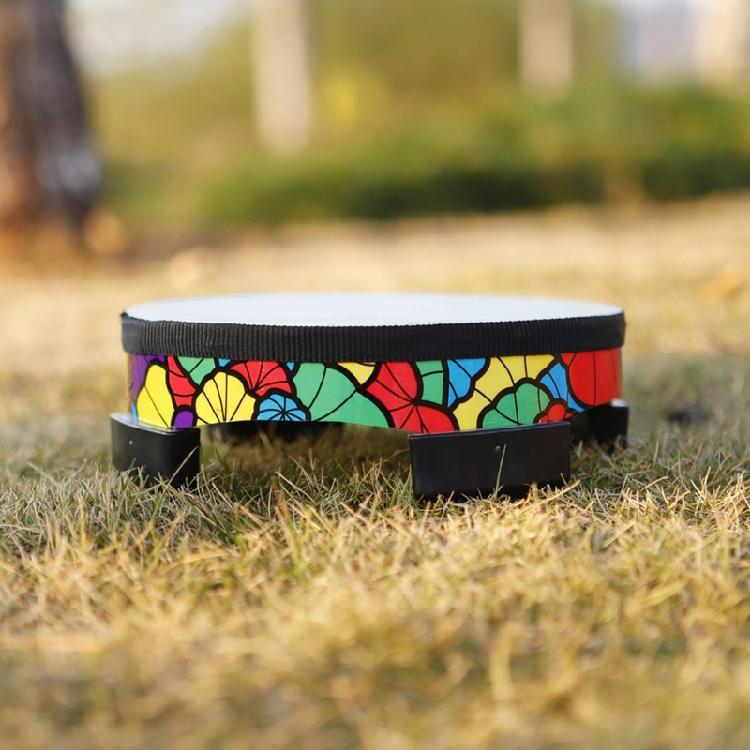 Kids Hand Drum Ground Drum Sheepskin Applique Tambourine Handheld Percussion Toy