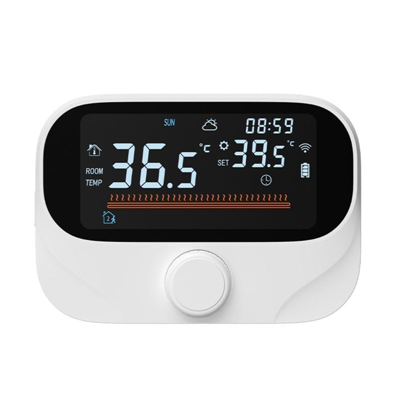 Wireless Programmable Thermostat Digital Thermostat Display Intelligent Scheduling Device for Boiler Heating Control