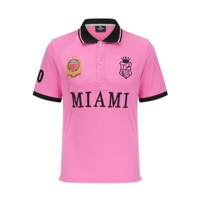 Heren Klassiek Roze Polo met Korte Mouwen - Casual Katoen Slim Fit Piqué T-shirt met Revers, Grote Maten Beschikbaar
