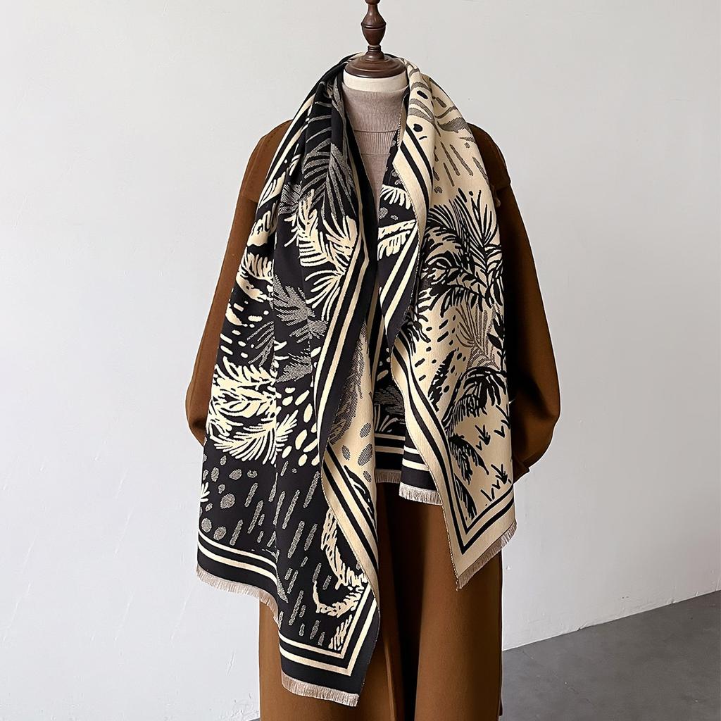 Fashion Luxury Women Winter Scarf Warm Soft Imitation Cashmere Shawls Outdoor Travel Blanket Pashmina Wraps