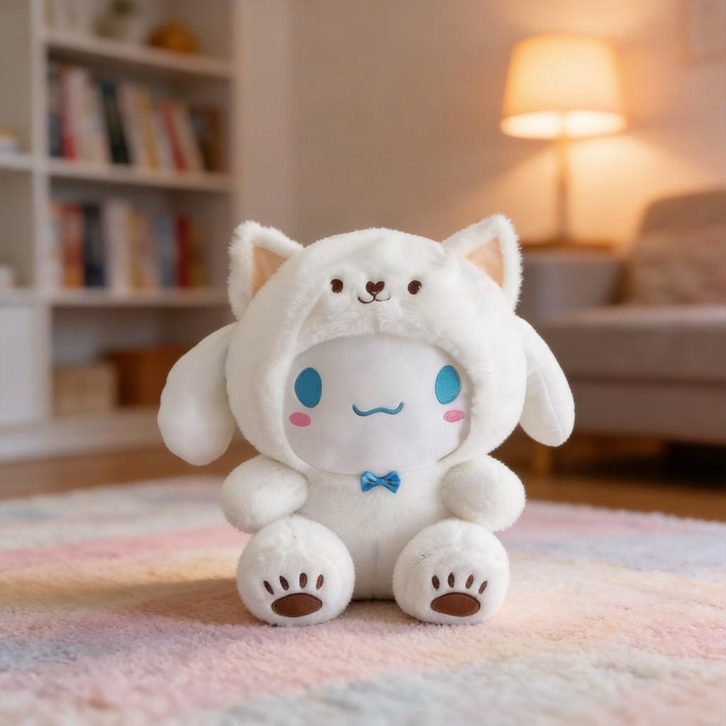 Peluche Cinnamoroll con Imbottitura in Cotone e Piume per Regalo e Collezionismo