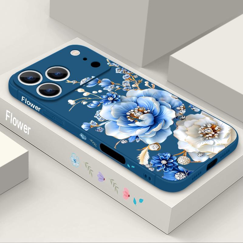 Чехол-шнурок с мелким цветочным узором для iPhone 17 Pro Max iPhone 16 15 14 13 Pro Max 11 16E 17E Мягкий силиконовый чехол-накладка для телефона