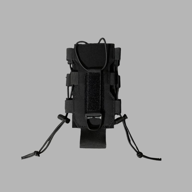 

Multifunction Molle Tactical Water Bottle Pouch Outdoor Extensible Kettle Bag Techwear Style Attachment Bag Backpack Accessories чёрный