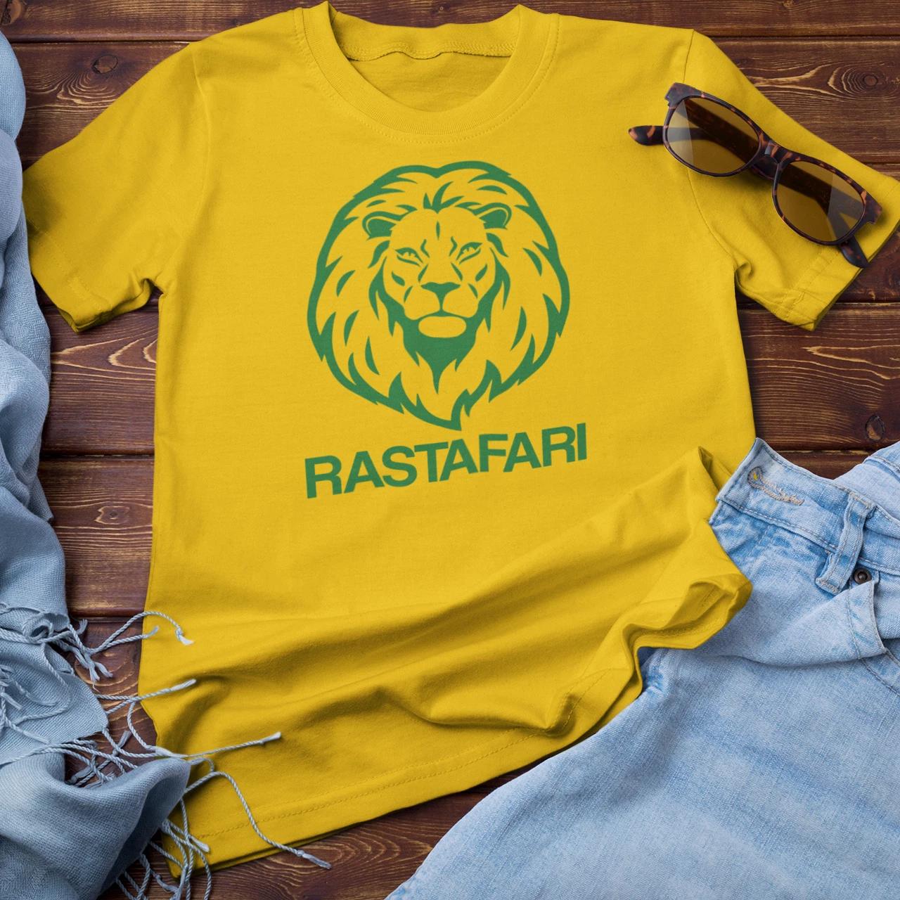 RASTAFARI LION T-Shirt (Rastafarian Rasta Jah Jamaica Reggae Dub Ska Carnival) S